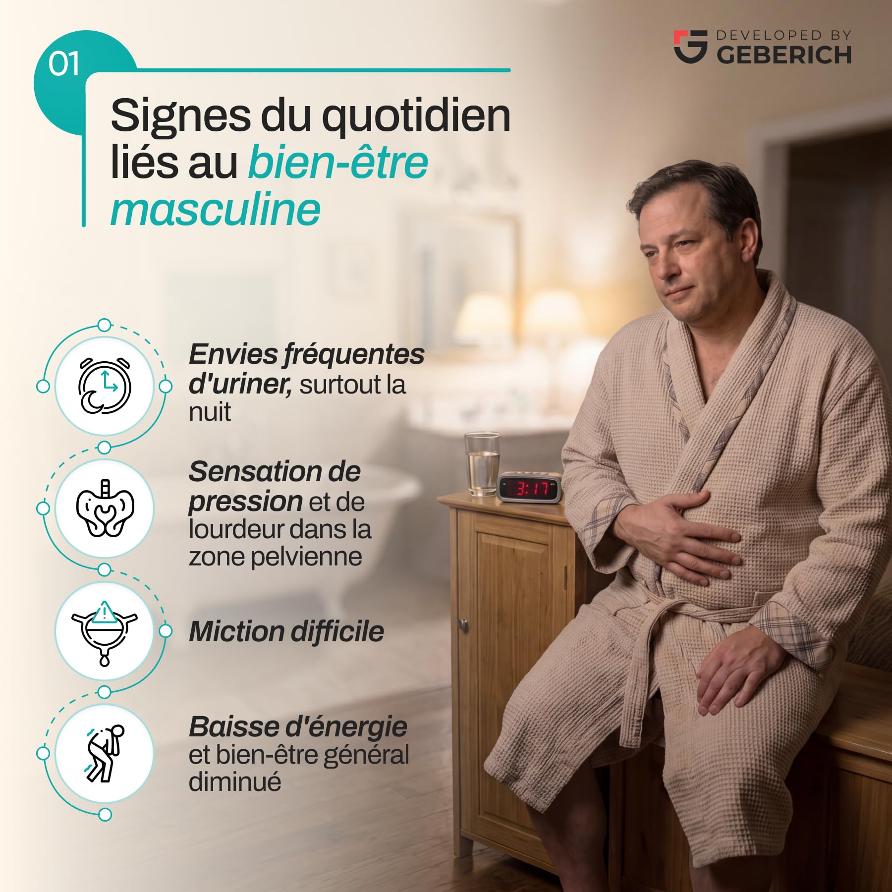 Gélules REPROSTAT | Soutien de la prostate | Serenoa repens 360 mg + Echinacea angustifolia 360 mg | Confort urinaire | avec Graines de Lin, Ginkgo biloba, lycopène et zinc | 30 Gélules