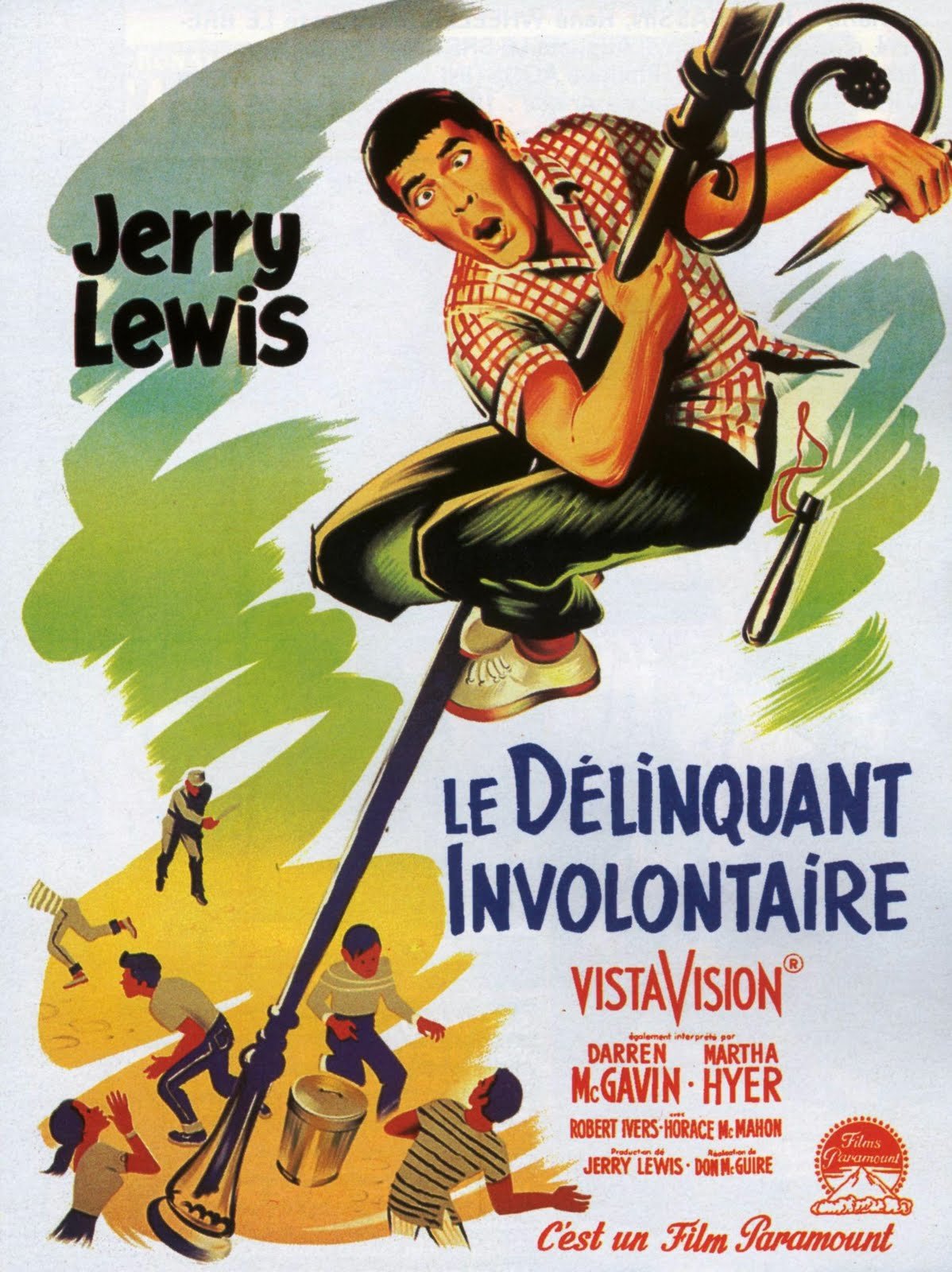 Affiche originale Le Délinquant Involontaire Jerry Lewis 1957