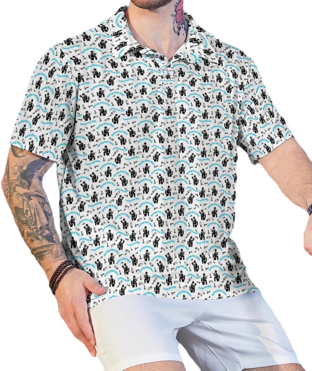 Polo Shirts for Men Moisture Wicking Mens Polo Shirts Patriotic Shirts for Men image 2