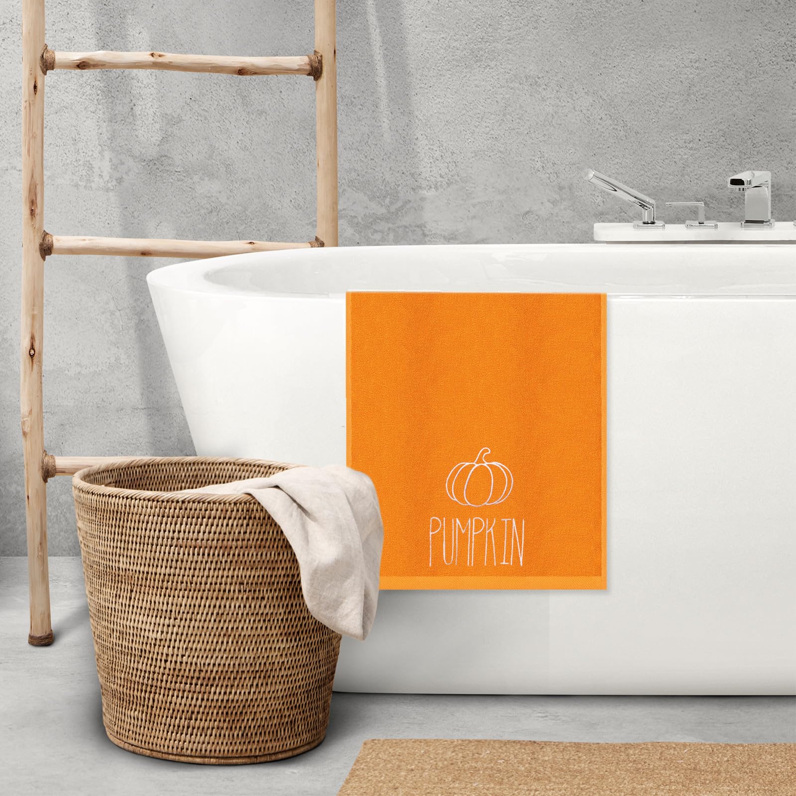 Cotton Decorative Towels 2-Pack Fall Pumpkin Embroidered Hand Towels -  29.5x13.7 Inch Cotton Thanksgiving Kitchen Towels Pumpkin Embroidered  Cotton Towels, image size:1600x1600