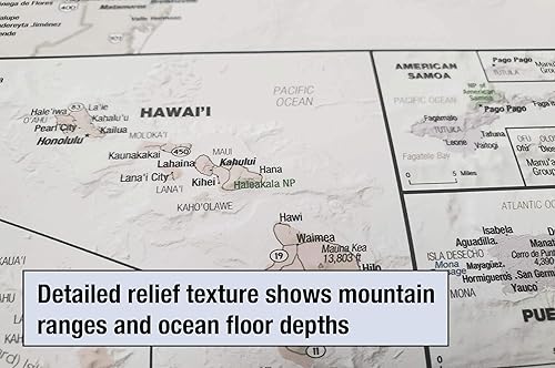 Miniatura 7 de Póster laminado de mapa de Odisea de Estados Unidos | Mapa de estilo ejecutivo | Incluye las etiquetas de ubicación más legibles | 36 x 24 pulgadas