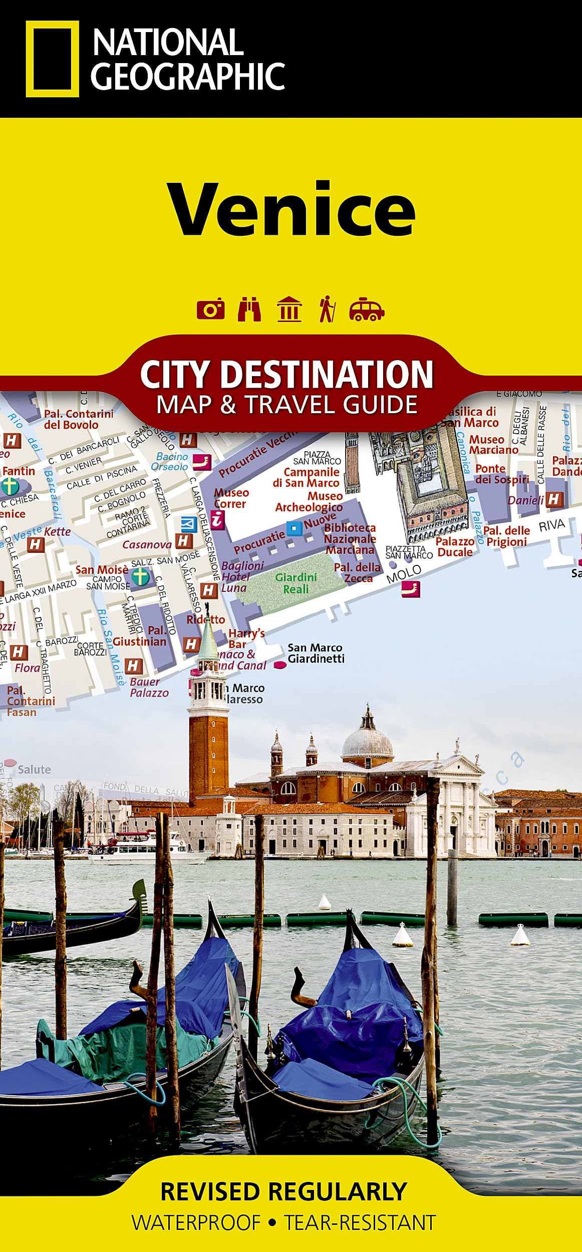 Venice City Map by National Geographic – Waterproof Foldable Travel Map with Landmarks, Walking Routes & Public Transport – Destination City Maps ... (National Geographic City Destination Map)