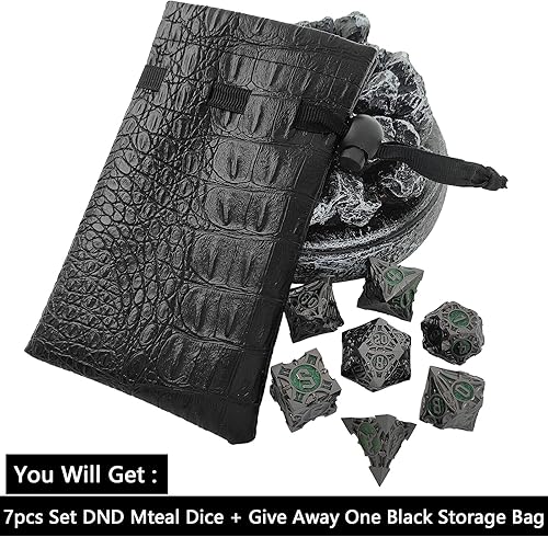 Miniatura 6 de AJKDEUIH Juego de dados de metal DD DND regalos de mazmorras y dragones poliédricos D20 Pathfinder TTRPG MTG juego de rol Warhammer Roll Playing