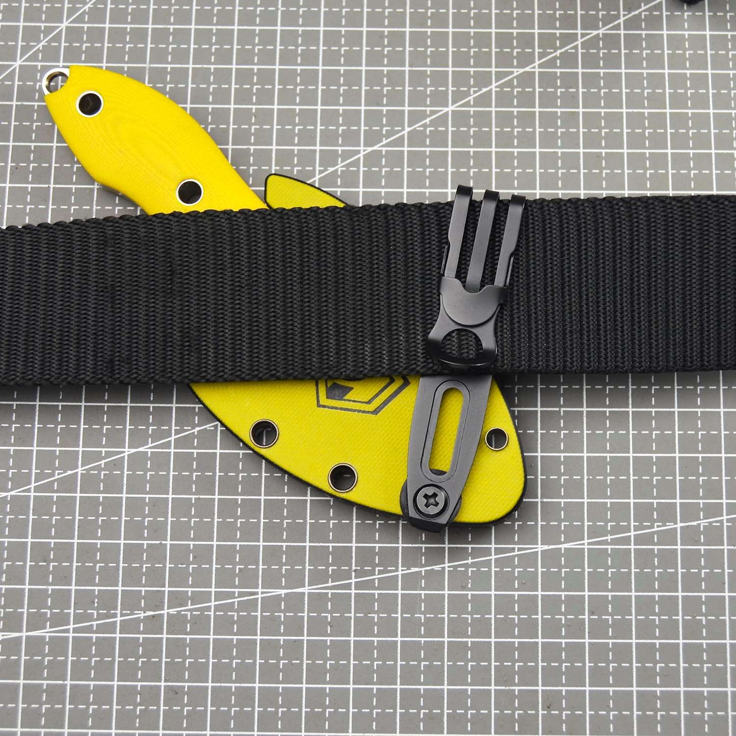 Tonife kydex Belt Clip Locking Pocket Clip for Knife Sheath, Outdoor Knife Accessory with Adjustable Hole Spacing
