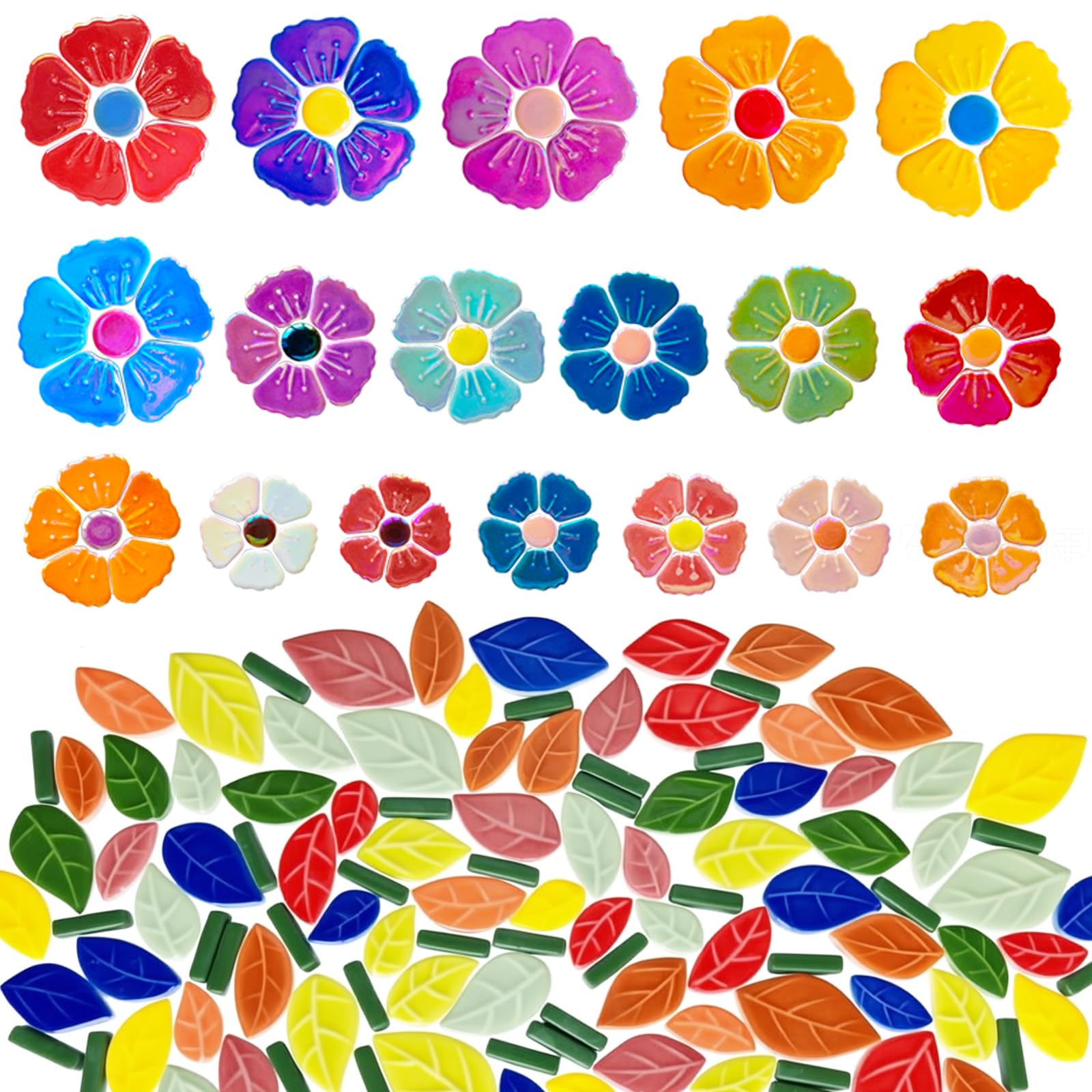 Azulejos de mosaico de flores a granel para manualidades y proyectos creativos