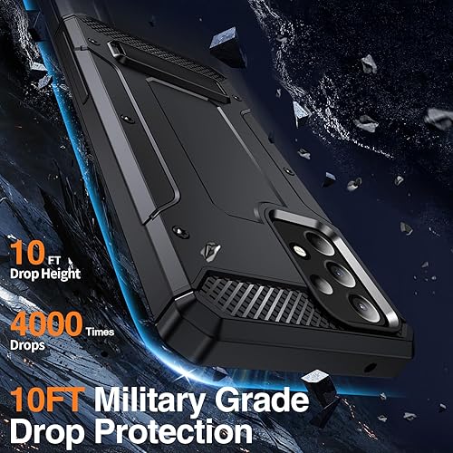Miniatura 3 de Funda para Samsung Galaxy A52 5G (A52 4G), de grado militar, a prueba de golpes, con soporte de metal y soporte, funda protectora para Galaxy A52 5G