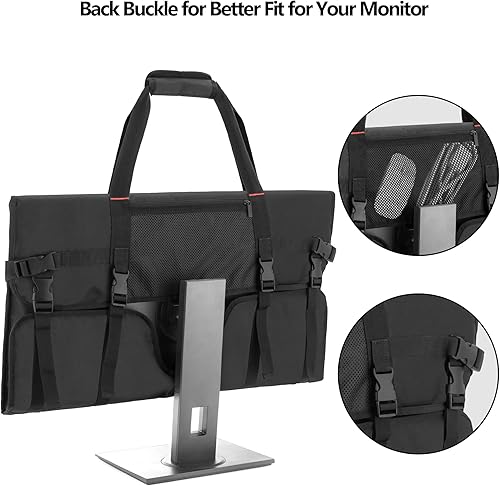 Miniatura 3 de Trunab Funda de transporte de viaje para pantallas LCD y monitores de 27", con forro acolchado de terciopelo, bolsa protectora para monitor