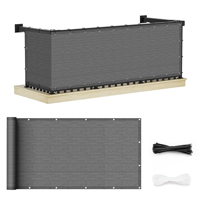 UIRWAY隐私屏风阳台围栏 - 黑色