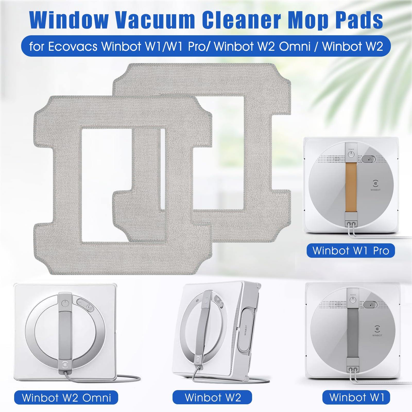 Amazon.com: 6Pcs Washable Mop Pads Replacement for Ecovacs Winbot