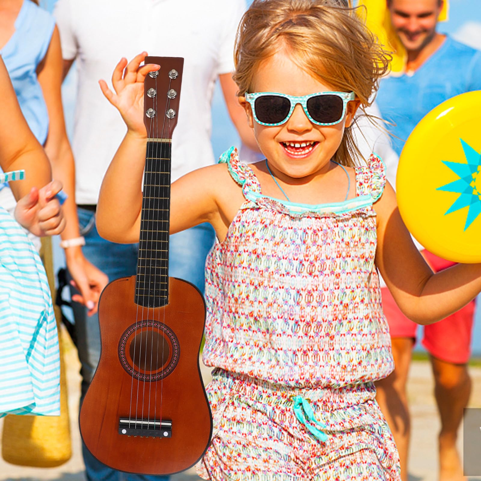 Guitarra Infantil de Madera para Principiantes Juguete Musical Educativo para Niños Diseño de 23 Pulgadas Adecuado para Aprender y Desarrollar Interés Musical