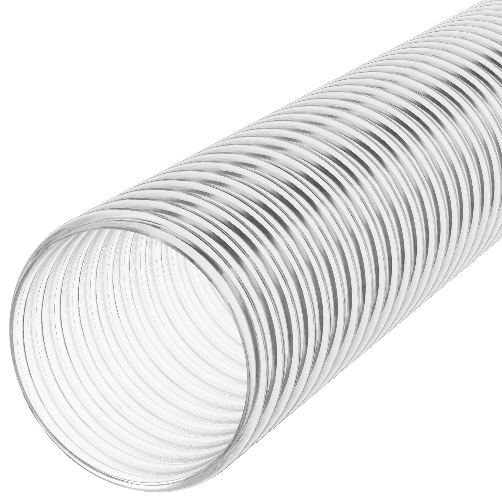 Tubo flessibile ondulato trasparente per pompa per laghetti, diametro interno 32 mm, lunghezza 2 m + fascette stringitubo
