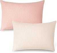 Vista 16 de Konssy Funda de almohada de muselina para almohada de 13 x 18 pulgadas, paquete de 2 fundas de almohada de algodón suave y transpirable para niños