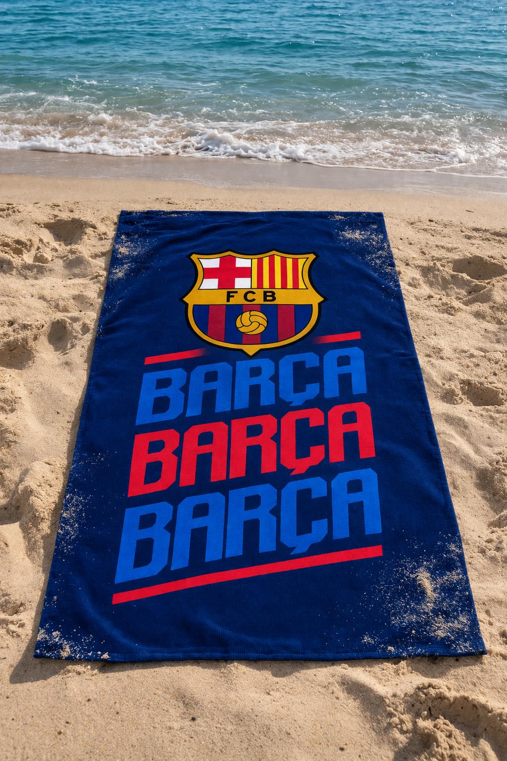 Barcelona FC Toallas de Playa, Microfibra, Azul y Grana, Diseño Lamine Yamal, Pedri y Escudo, 70 x 140 cm, 7 Diseños a Elegir (Escudo 670) — view 2