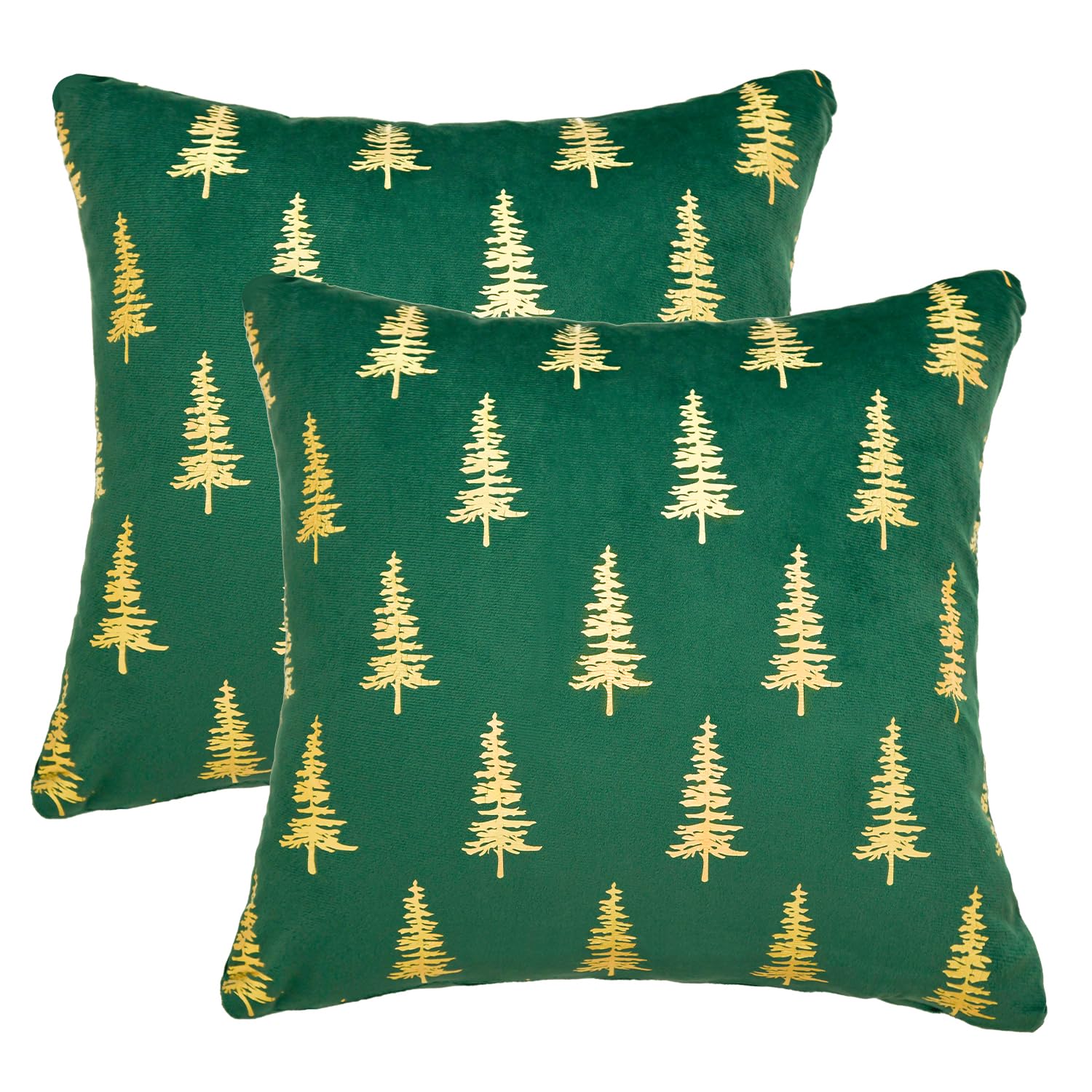 Housses de coussin arbre de Noël en velours vert AVOIN colorlife, un cadeau idéal