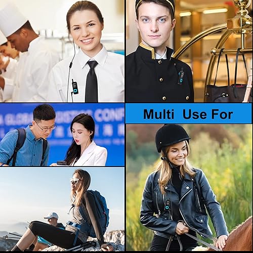 Miniatura 9 de Mini walkie talkies con auriculares, radio portátil de dos vías, transceptor FM, walkie talkie de largo alcance para esquí, senderismo, deportes al