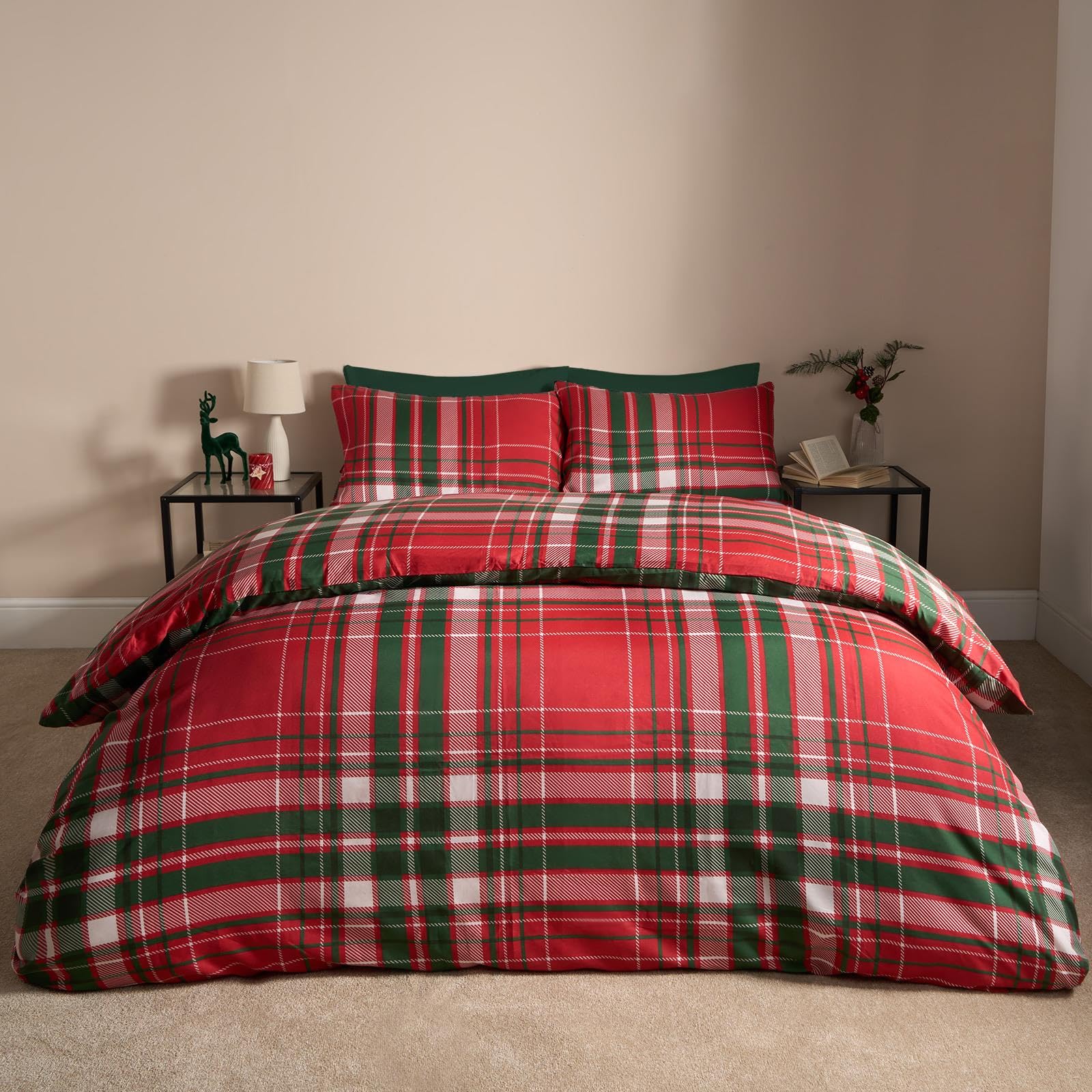 OHS Christmas Bedding Double, Super Soft Cosy Warm Luxurious Festive Bedding Traditional R...