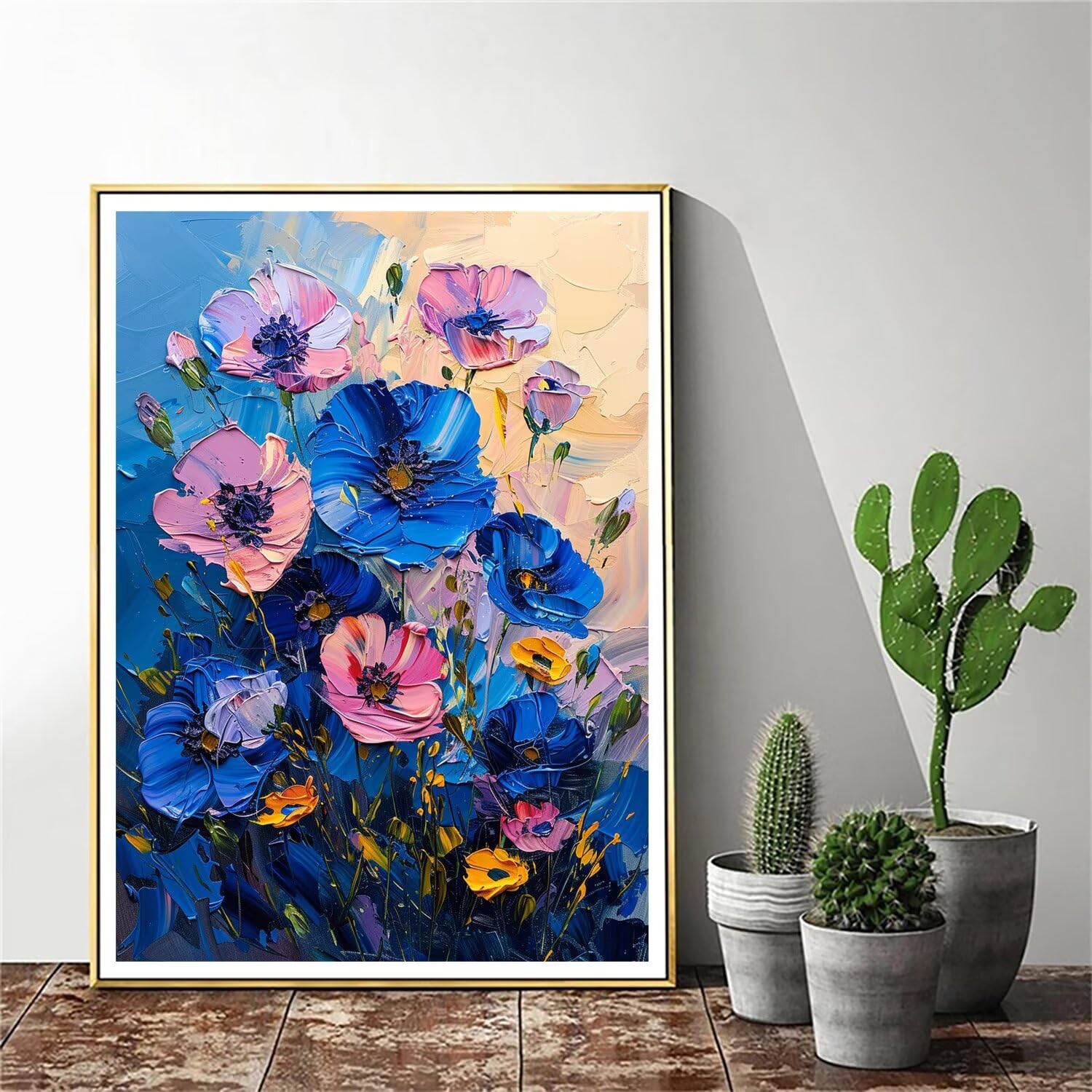 Pintar por Numeros Adultos pintar por numeros niños manualidades niños 10 años, DIY Pintar por Números de Pincel y Pintura acrílica Decoraciones para el Hogar Manualidades, sin Marco 60x80cm C-36