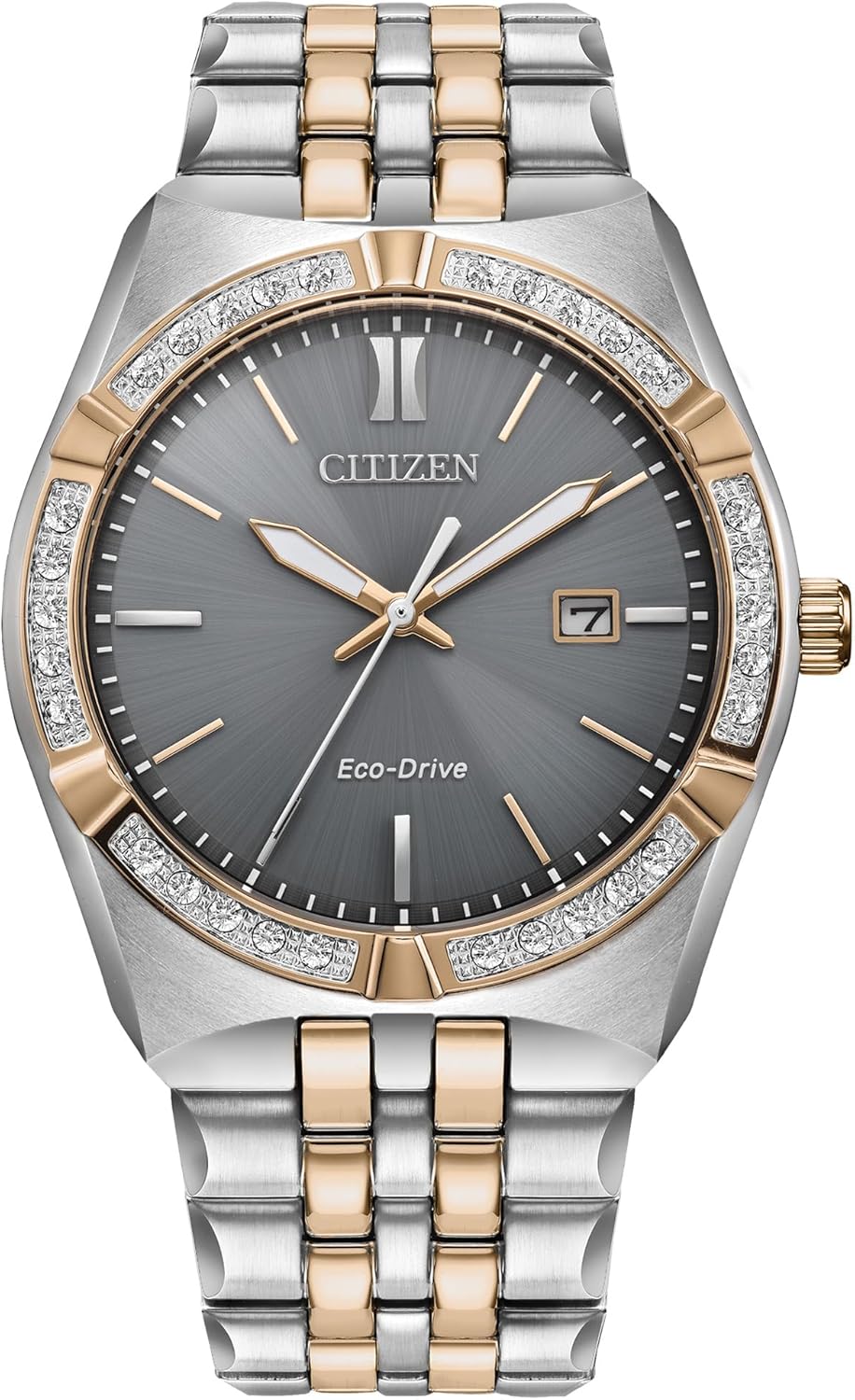 Citizen Men’s Eco-Drive Corso Diamond Bezel Watch, Two-Tone