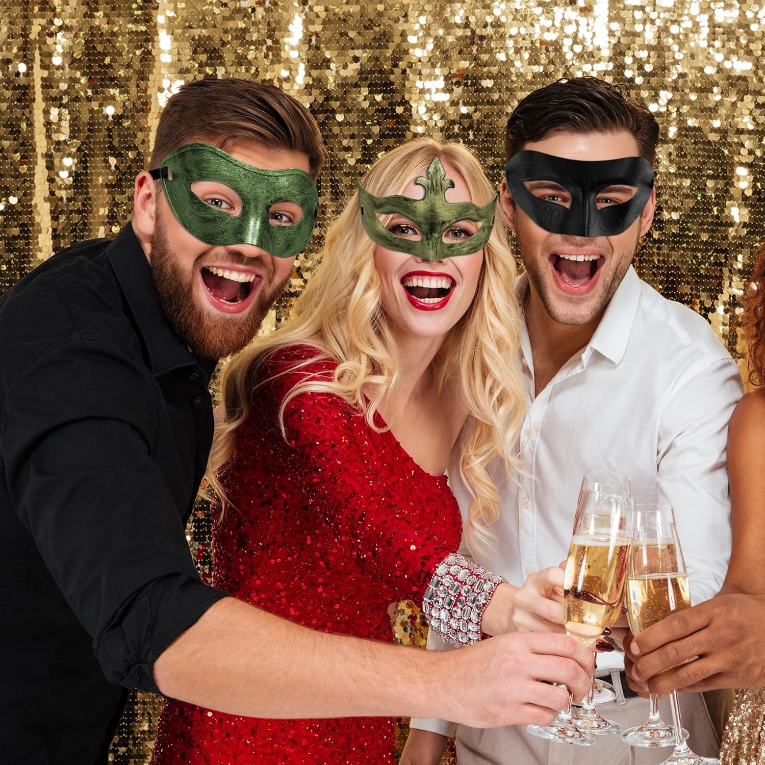 50 Pieces Masquerade Masks Vintage Antique Mask Venetian Party Masks - Image 3