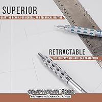 Vista 5 de Pentel GraphGear 1000 - Lápiz de dibujo automático (0.3mm), acentos negros, 1 unidad (PG1013G)