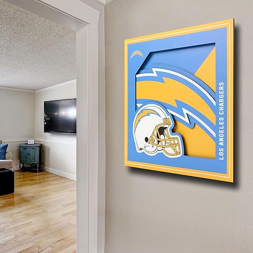 Miniatura 3 de YouTheFan Arte de pared de la serie de logotipos NFL de 12 x 12