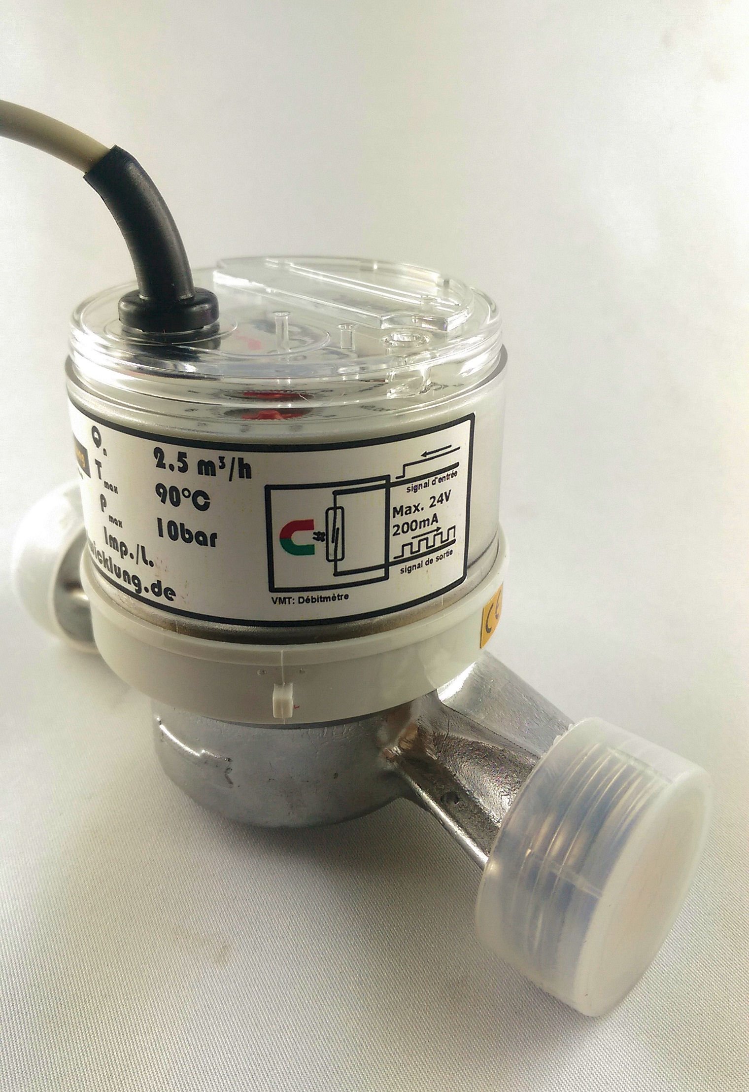 Débitmètre avec sortie d'impulsion Compteur d'eau Générateur de débit d'eau 1 Imp./L Qn 2,5m³/h
