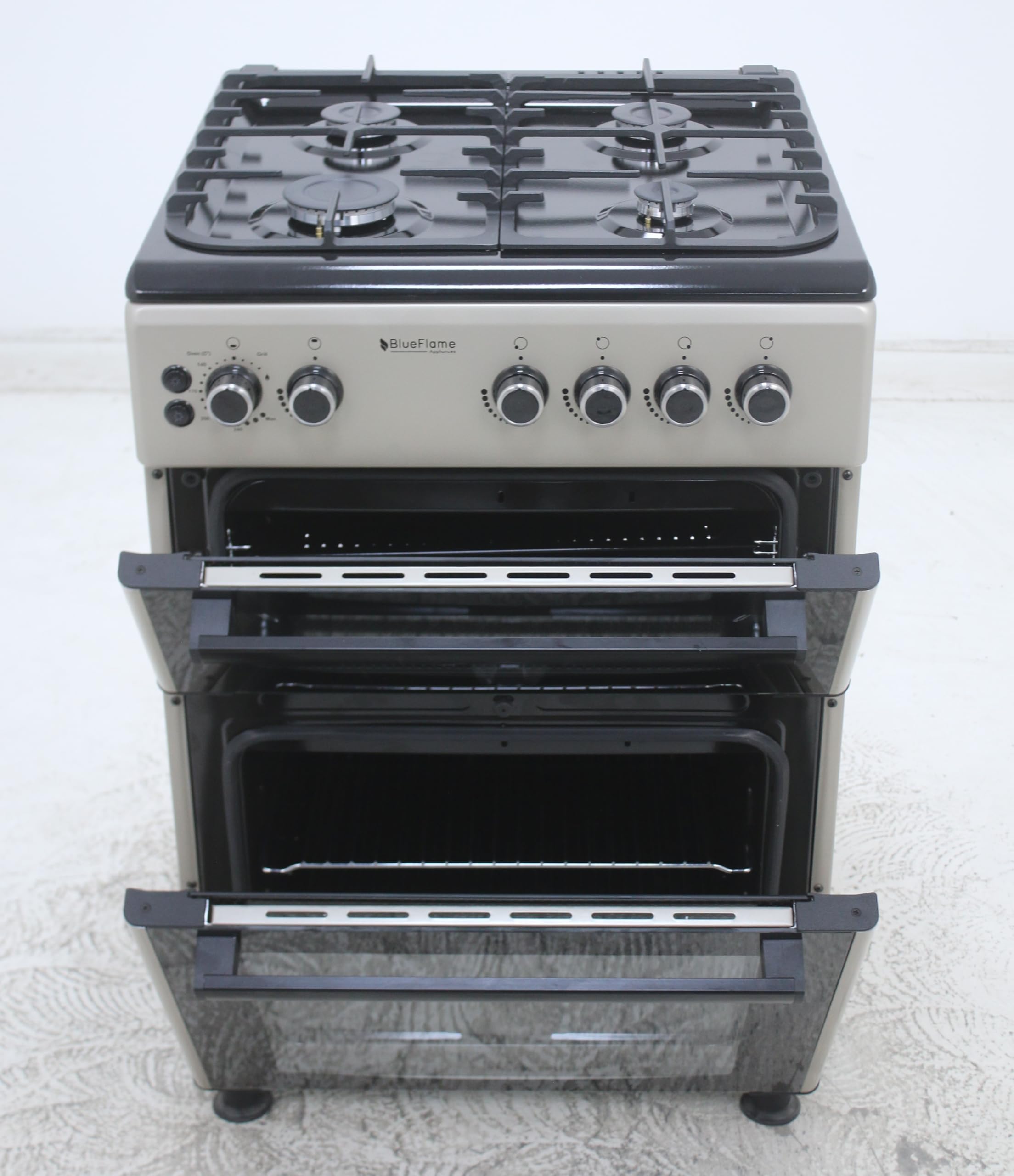 BlueFlame DG6402XPZU 60 cm Freestanding Gas Cooker With Double Cavity Oven - Silver — view 5