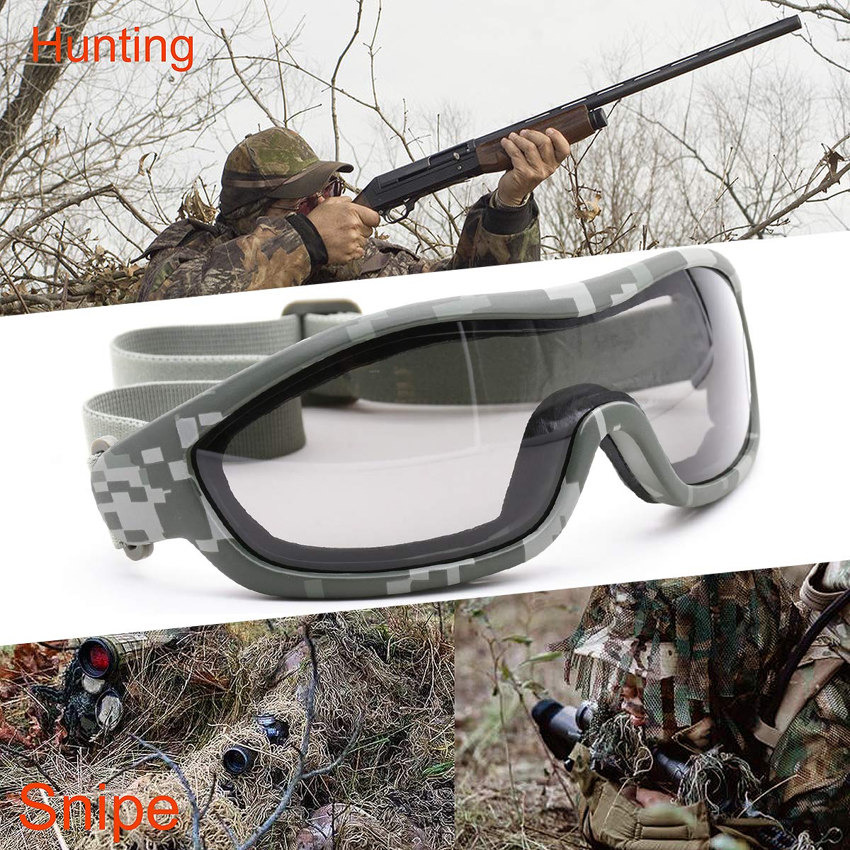 Gafas de protección UV para exteriores, gafas de sol militares, gafas tácticas