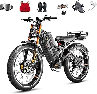 eAhora Romeo Pro 3 [2026] Peak 5600W Electric Bike for Adults 50Mph, 60V 80Ah Battery 250 Miles,Long Range Dual Motors Ebike,26"*4.0 Fat Tire Full Suspension