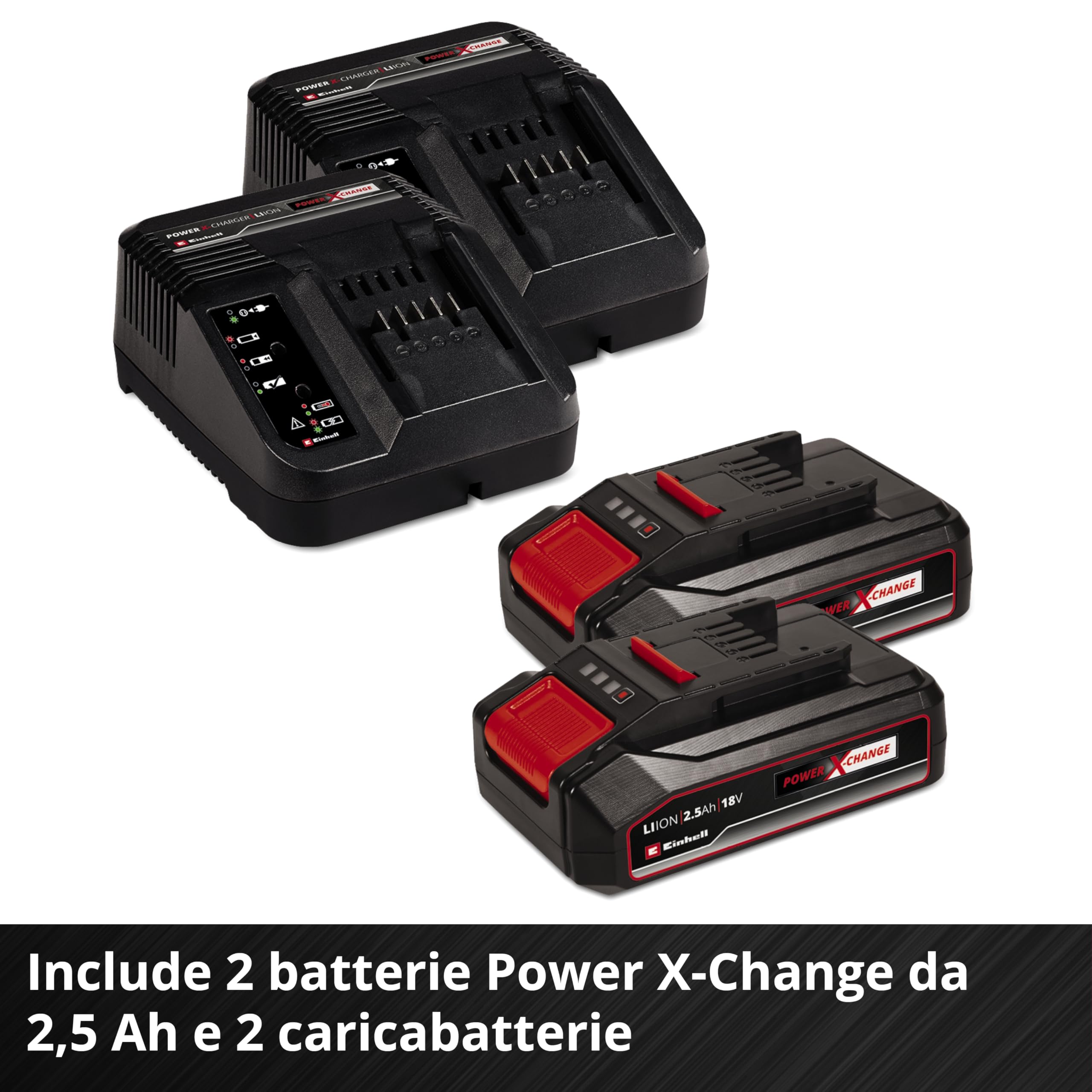 Einhell Tosaerba a batteria GE-CM 36/33 Li Kit Power X-Change (36 V, 33 cm larghezza di taglio, fino 250 m², 30 L sacco raccoglitore, incl. 2x 2,5 Ah batteries e 2x caricabatteriee)
