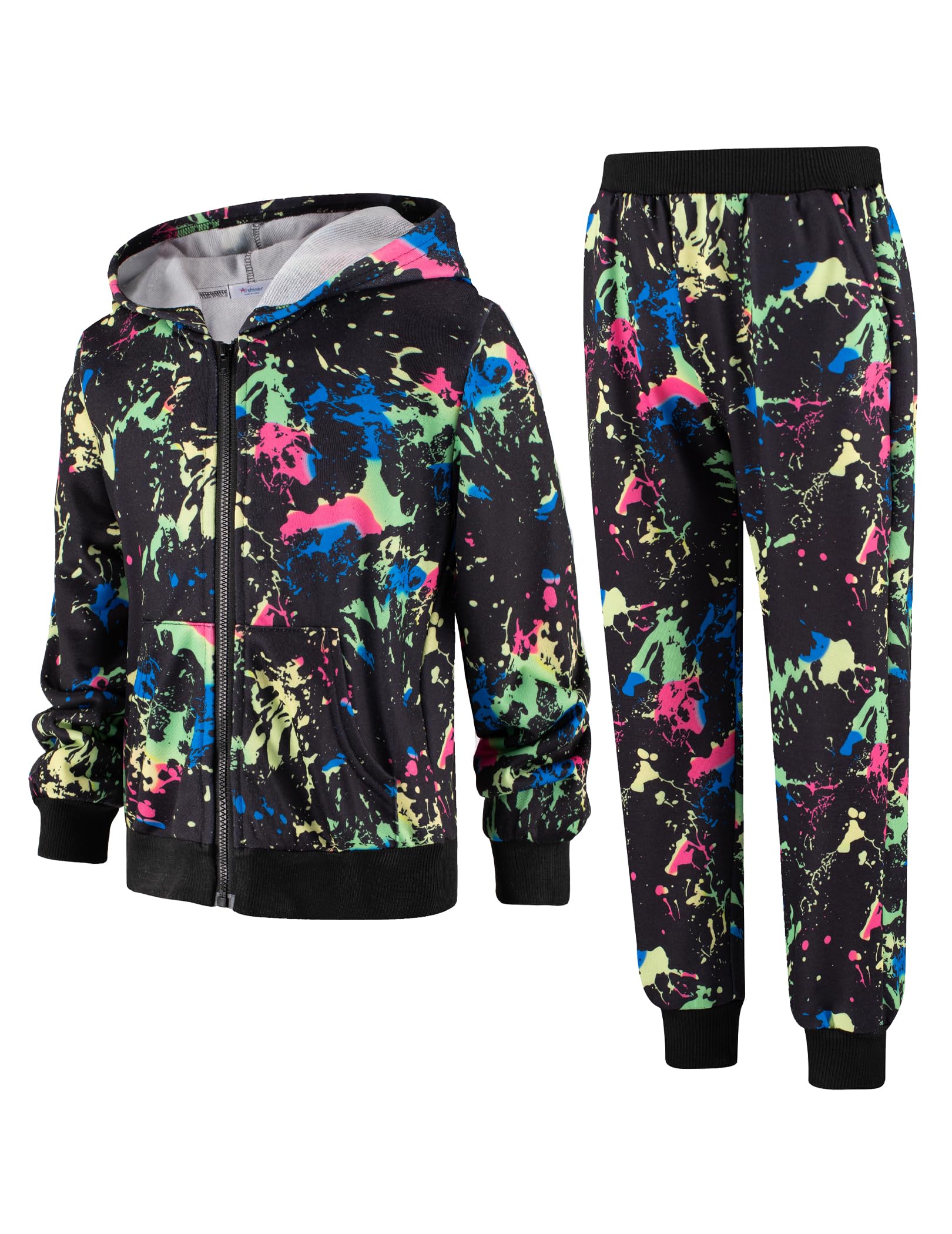 SIMILAR TO..Arshiner Boys' 2 Piece Athletic Tracksuit Jogging Outfit Sweatsuit Zip Up Hoodie and Active Pants Sets for Kids 5-14 Years