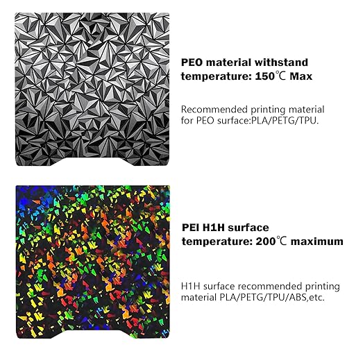 Miniatura 86 de PEI PEO Hoja de 330X330MM Placa de construcción de cama calefactada de acero con resorte Plataforma flexible de un lado texturizado un lado tablero