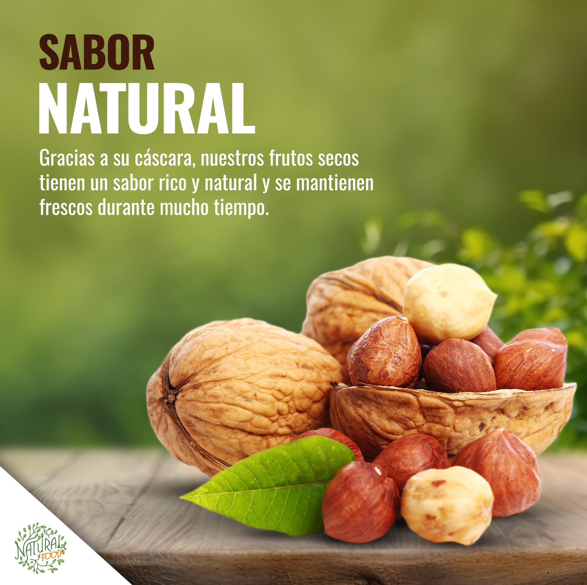 Natural Food – Nueces y Avellanas con Cáscara – 2 x 5 kg – Surtido de Frutos Secos, Tamaño Grande – Deliciosos Frutos Secos para Snacks, Postres, Muesli y Repostería