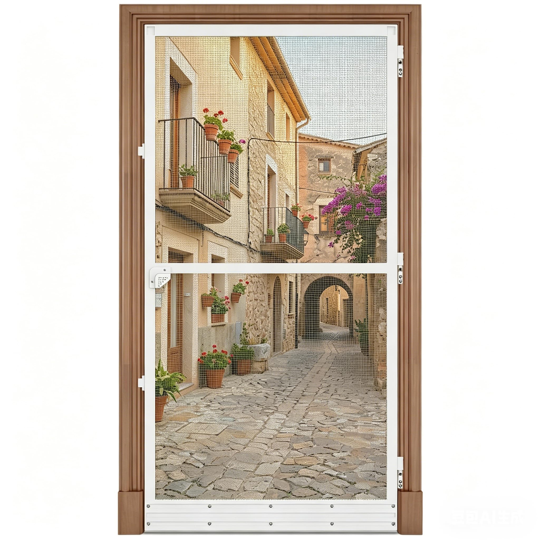 Moustiquaire pour porte de balcon alu blanc coulissante 120x240 cm