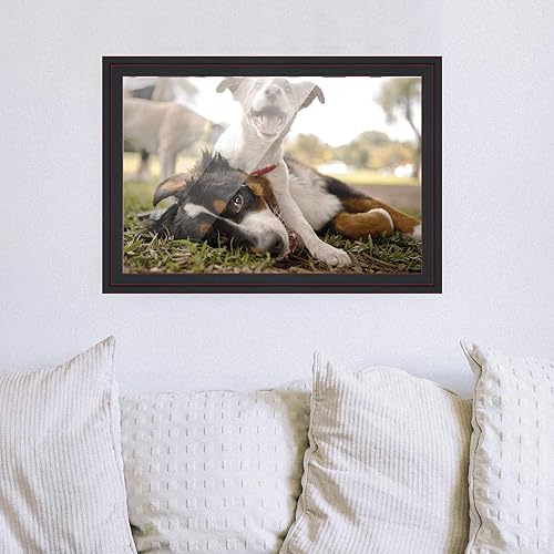 Miniatura 5 de Marco de fotos negro de madera real de 16 x 27 pulgadas de ancho de 1.25 pulgadas  Profundidad del marco interior de 0.5 pulgadas  Marco de fotos