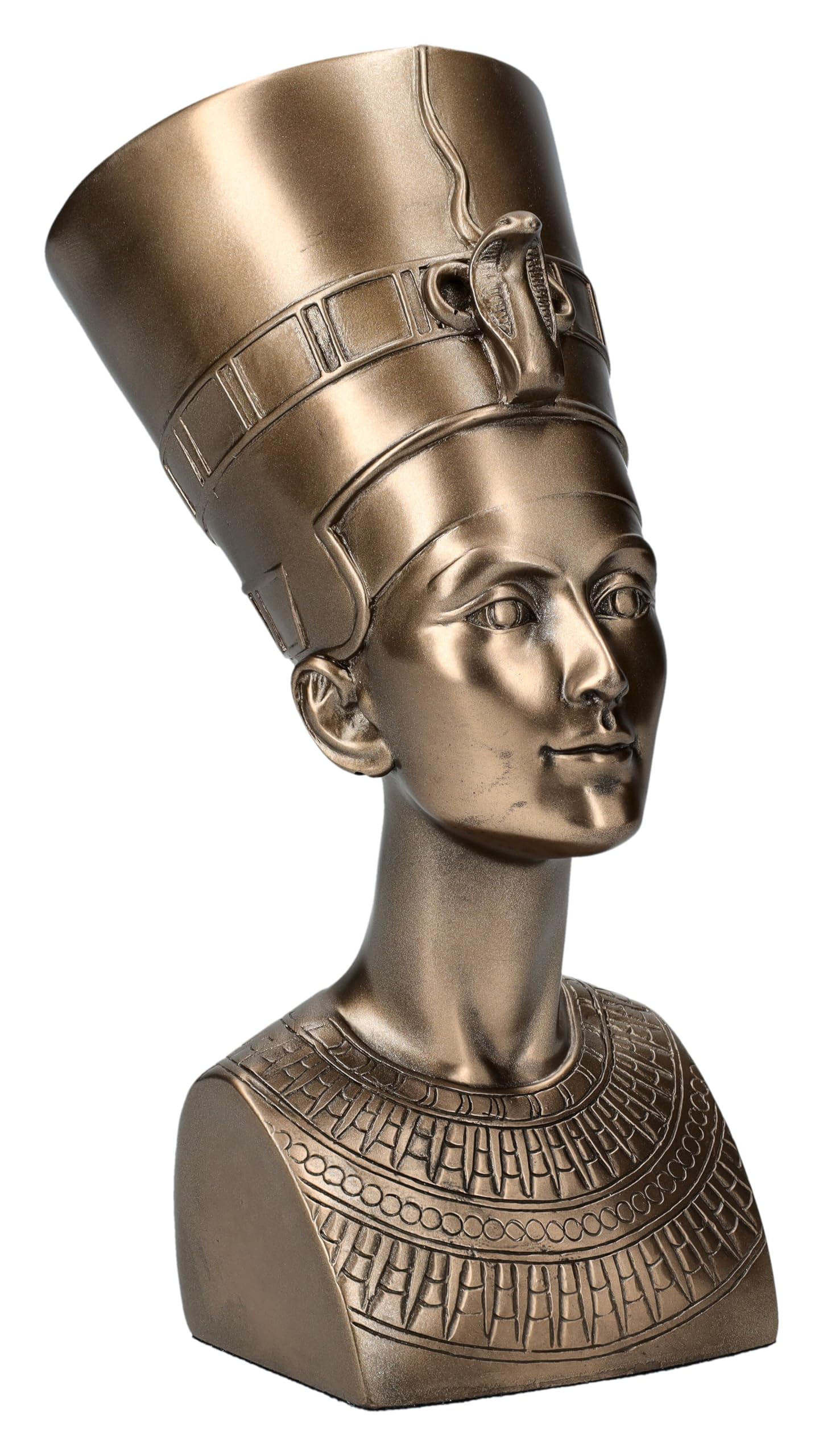 Egyptian Queen Nefertiti Bust, 18.5 cm Height, Art Nouveau Inspiration, Elegant Figure
