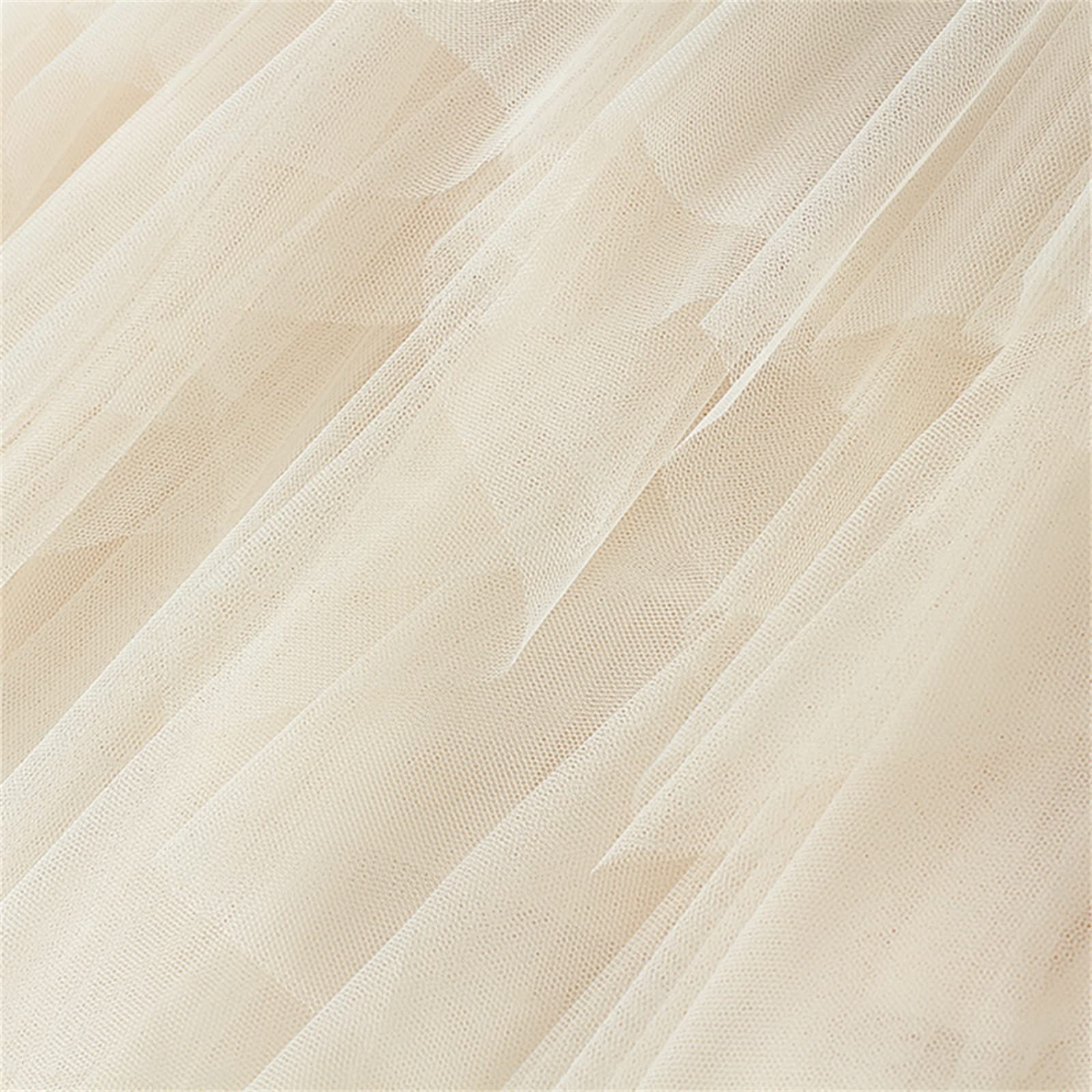 Jupes asymétriques en tulle pour femme - Taille haute élastique - Jupe tutu plissée - Jupe midi décontractée en maille, Abricot irrégulier, taille unique