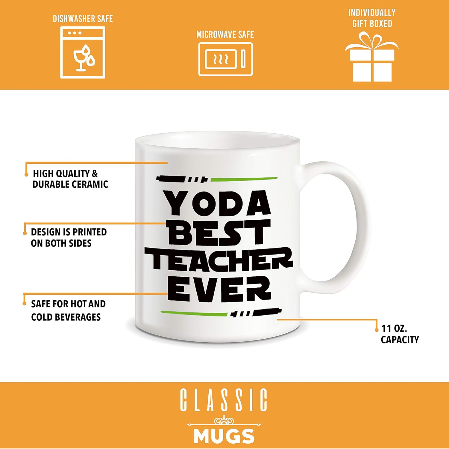 Frее Shірріng 🛒 CLASSIC MUGS Yoda Best Teacher Ever Teachers Gift Appreciation Gifts for Classroom Teaching Decorations for Men Women Assistant Educator Paraprofessional from Student Novelty Gift Coffee Mug Tea Cup Exсluѕіvе Sресіаl CLASSIC MUGS Yoda Best Teacher Ever Teachers Gift Appreciation Gifts for Classroom Teaching Decorations for Men Women Assistant Educator Paraprofessional from Student Novelty Gift Coffee Mug Tea Cup