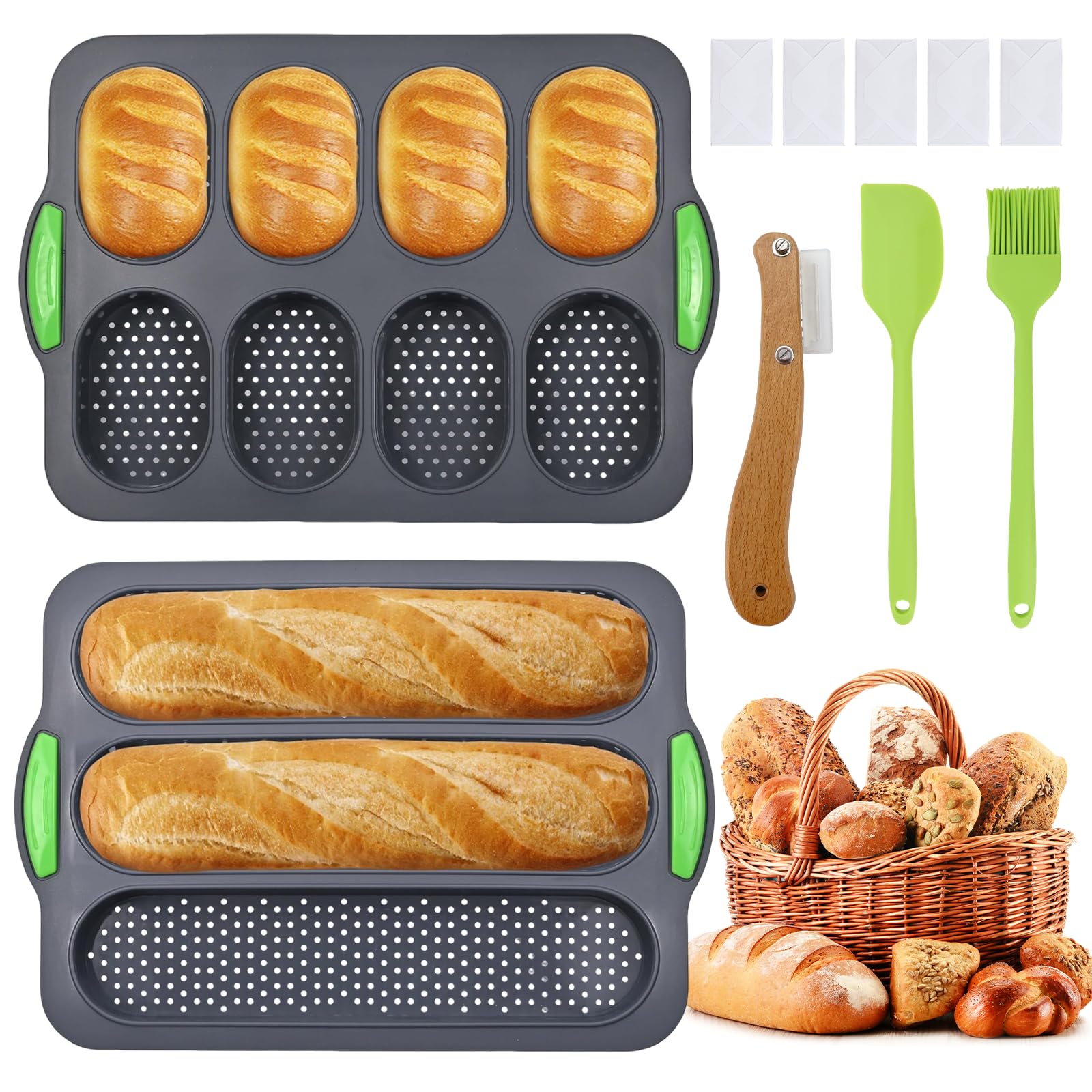 Moule à baguettes silicone plaque anti-adhésive contre le pain qui attache