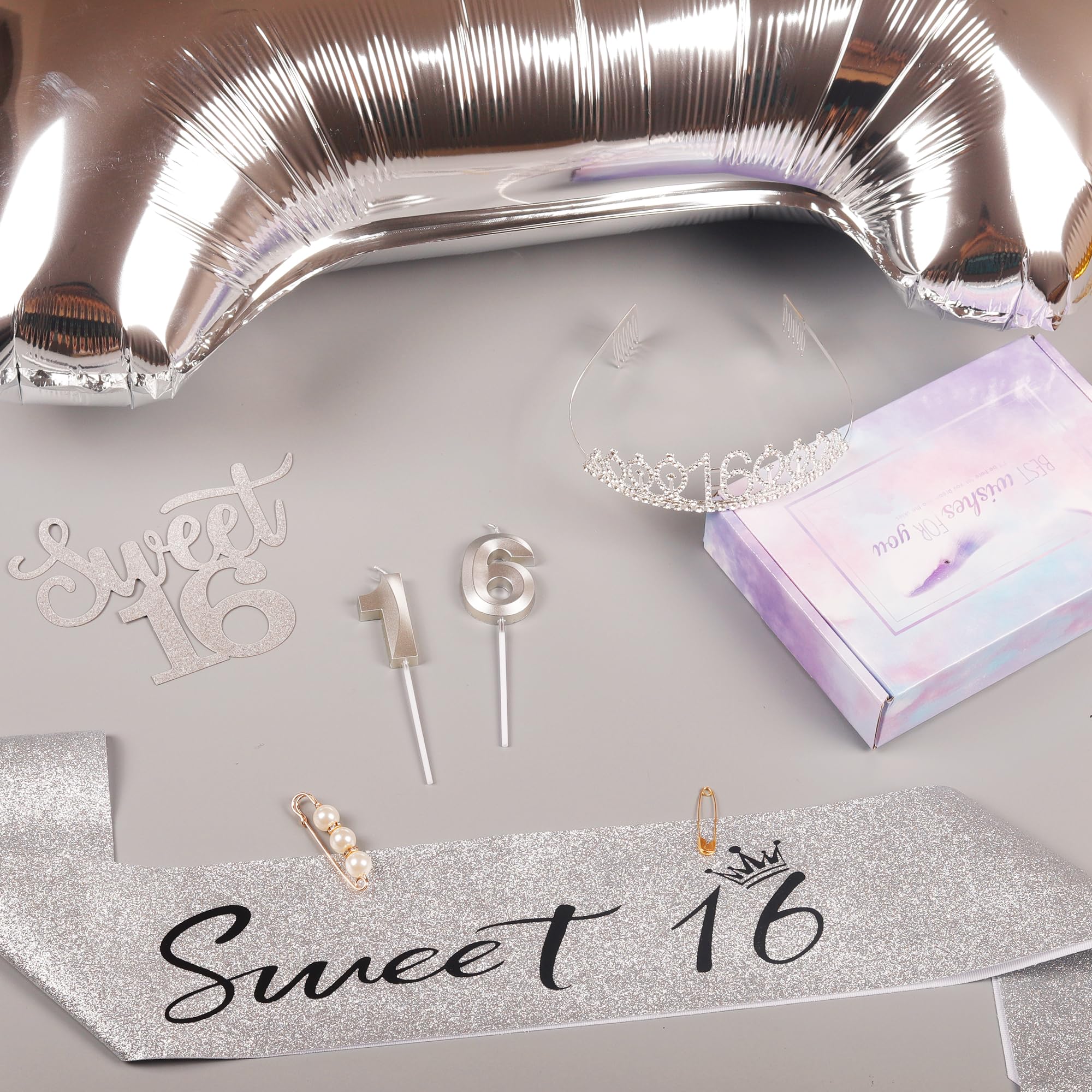 21. Geburtstag Dekoration-Set Für Mädchen – Mit Krone, Schärpe, Kuchenaufsatz & Kerzen In Gold