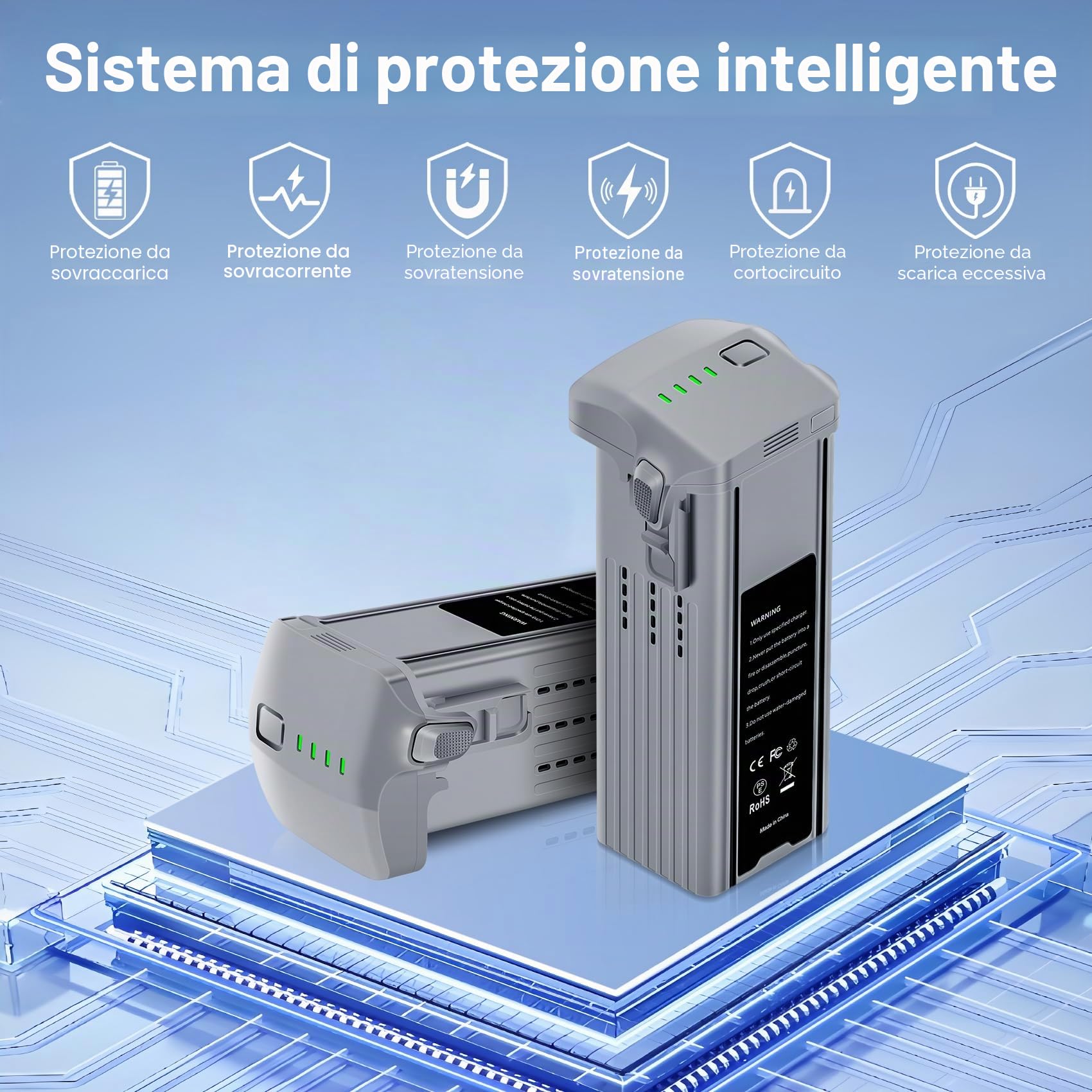 Air 3 Batteria di volo intelligente 1 confezione 4241mAh Grande capacità Autonomia di volo massima 46 minuti Completamente compatibile con DJI Air 3 e Air 3S