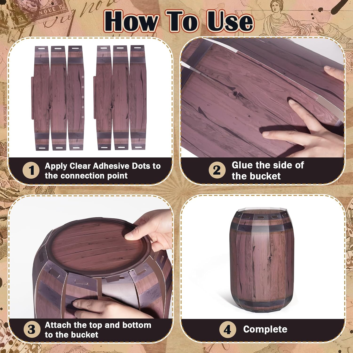 26PCS Roaring 20s Party Decorations, 1920s Speakeasy Decor with Vintage Backdrop Wooden Grain Boxes Whiskey Cardboards Dollar Sacks Prop Gun & Pearl Necklace for Retro Mafia Jazz Twenties 1920 Party