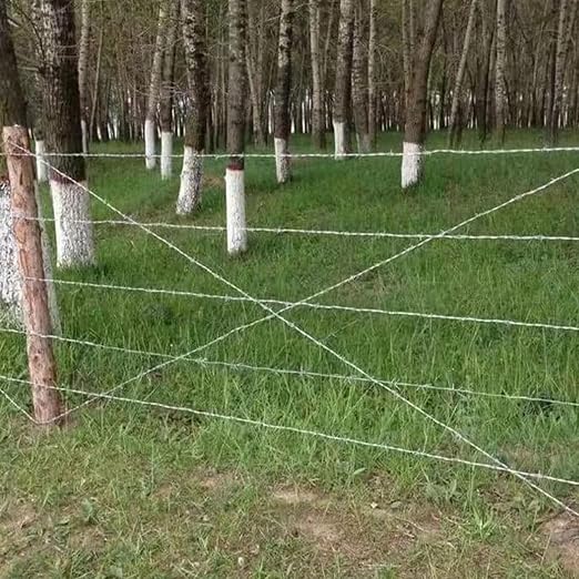 Rollo de alambre de púas, acero galvanizado con alto contenido de zinc, medidas de seguridad antiescalada, apto para jardín, patio, plantas y manualidades, diámetro 1,7 mm, longitud 10 m miniatura 6