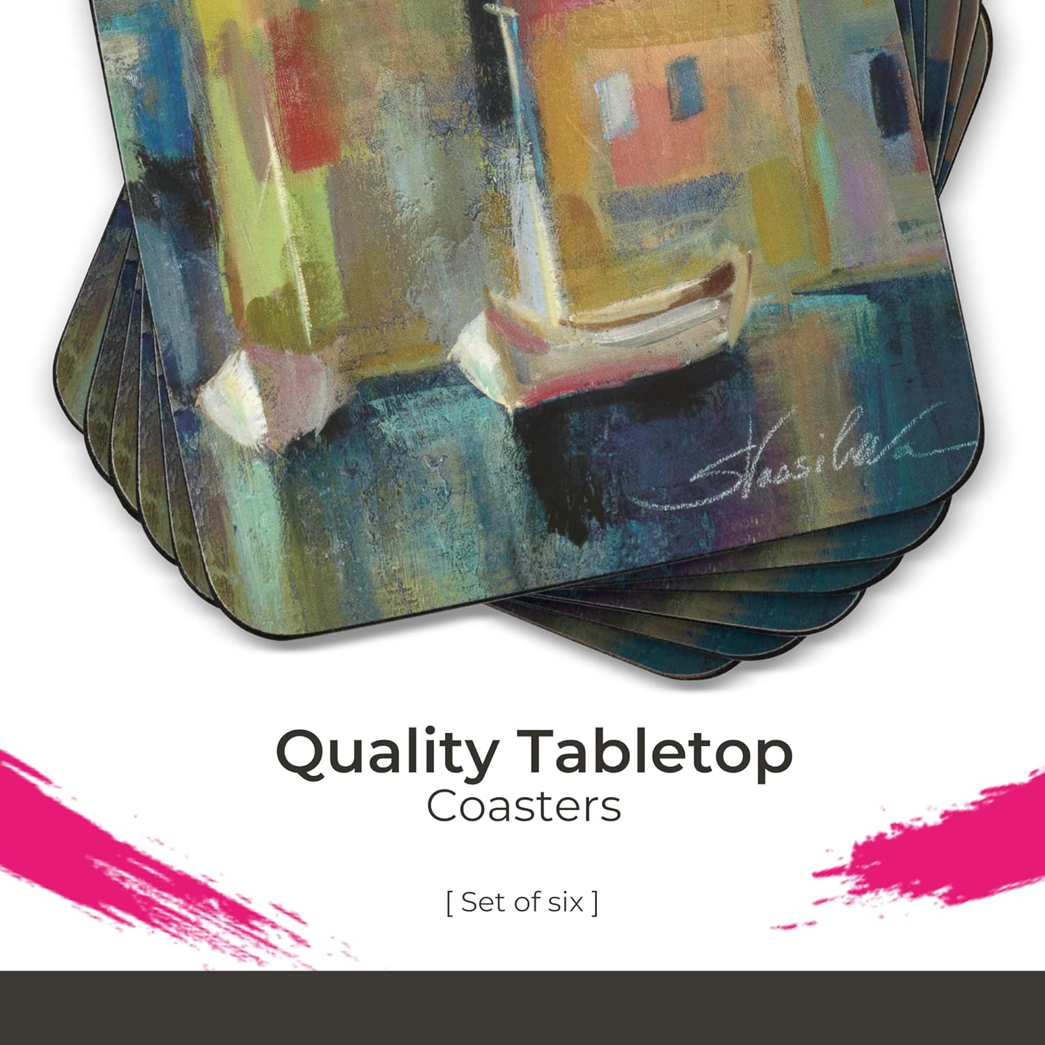 Pimpernel Coasters, Multicolor