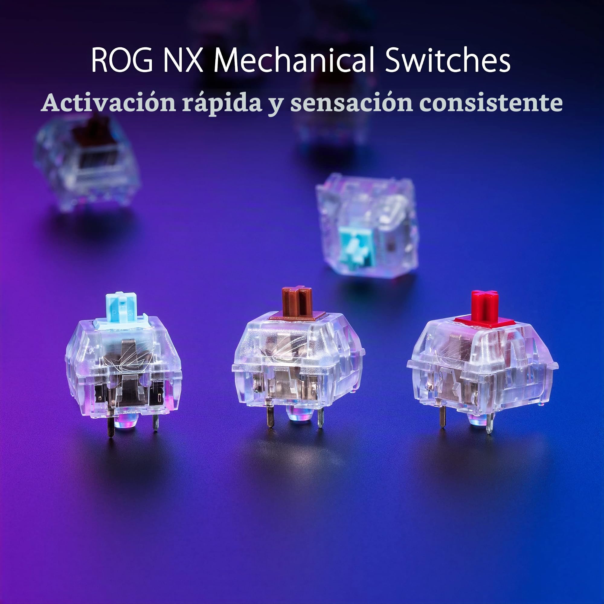 ASUS ROG Strix Scope NX RGB Wireless Deluxe - Teclado mecánico gaming (interruptores mecánicos ROG NX Red, PBT, triple conectividad, marco de aluminio, especial para juegos FPS) Negro - QWERTY español