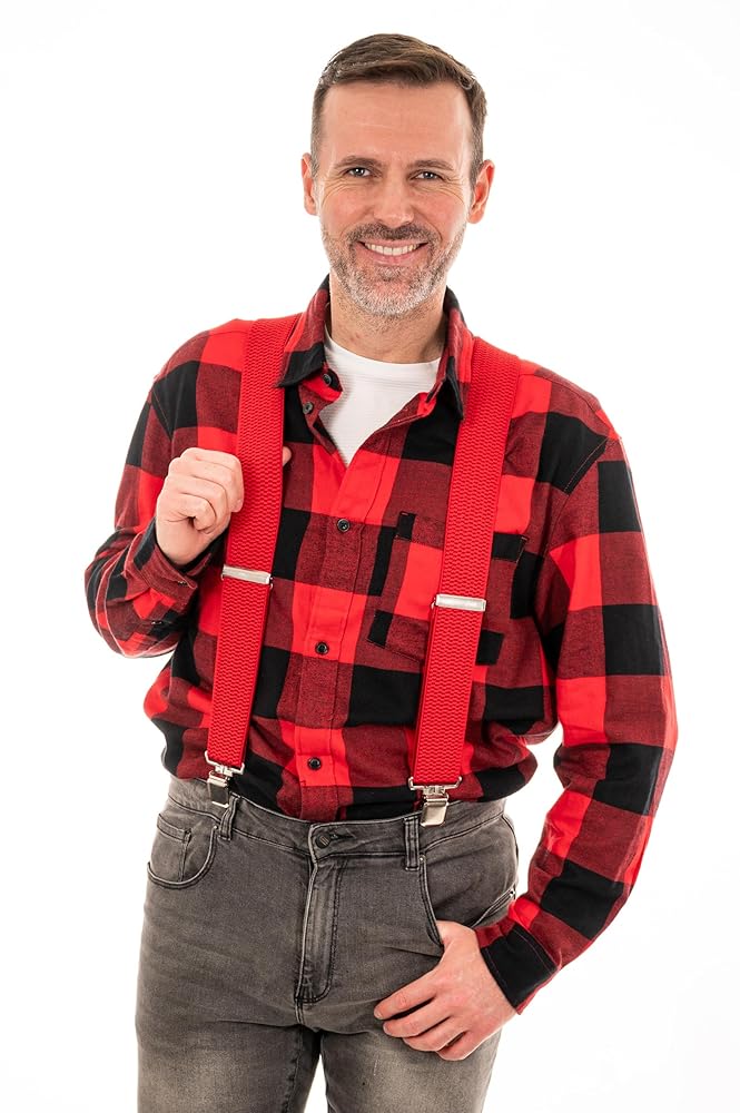 Bretelle Uomo Extra Larghe 5cm - Robuste, Regolabili, Perfette Per Lavoro Ed Eleganti - Foto 4