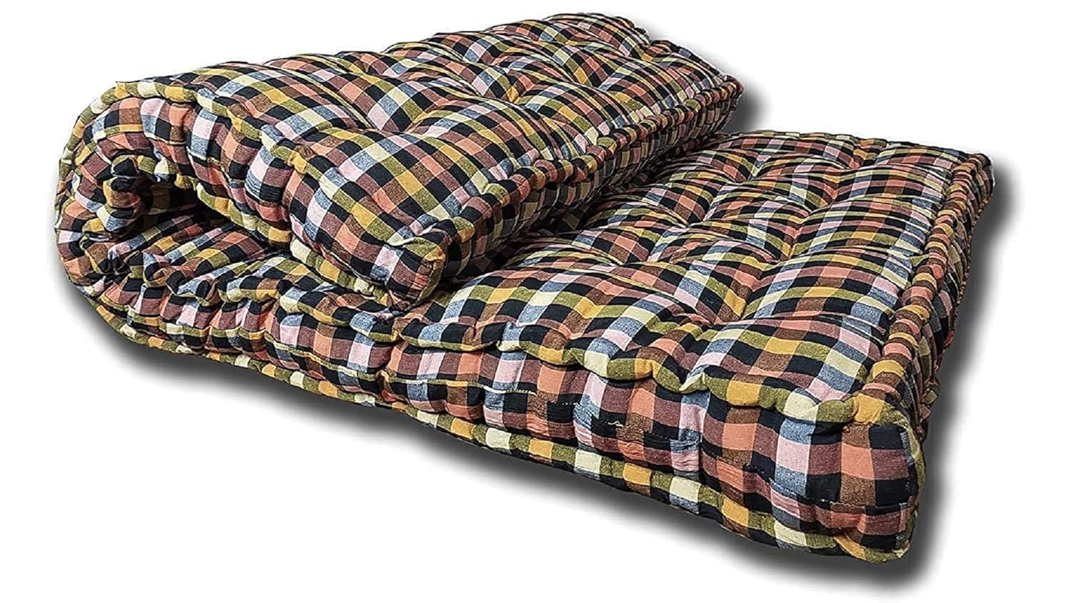 ATOOTFUSION Soft Cotton Multicolour Double Bed Mattress King Size