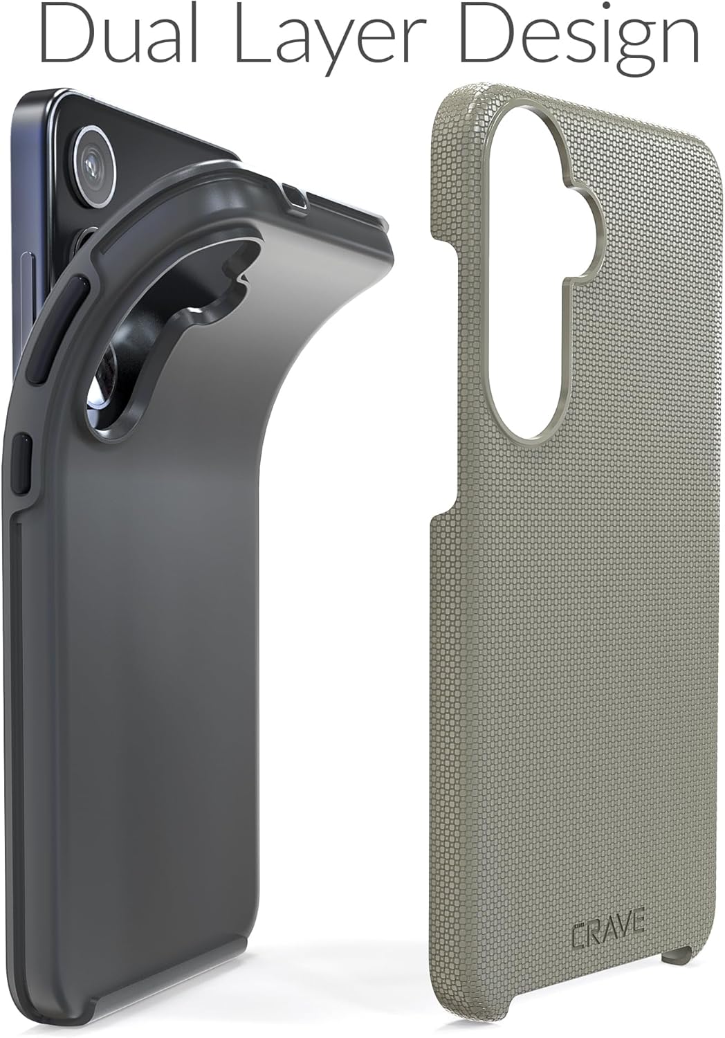 Crave for Samsung Galaxy S24 Plus Case, Shockproof Protection Dual Layer Case for Samsung Galaxy S24 Plus (6.7 inch) - Sand Galaxy S24+ Sand