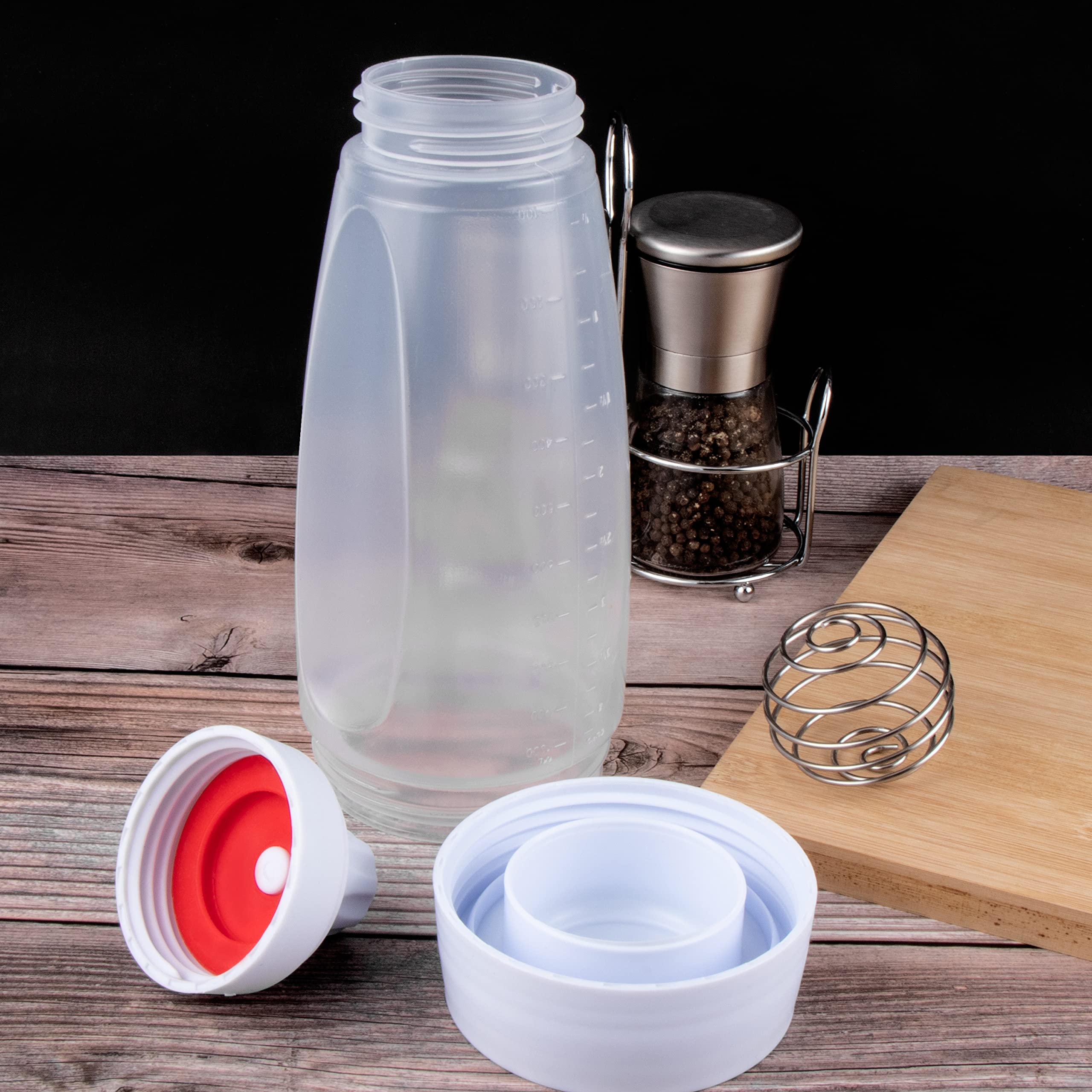 YiliYa Dosatore per Impasti, 1000ml Pancake Pancake Dispenser Dosatore con Sfera di Miscelazione Strumento per Pancake Waffle Crêpe Bottiglie di Salsa