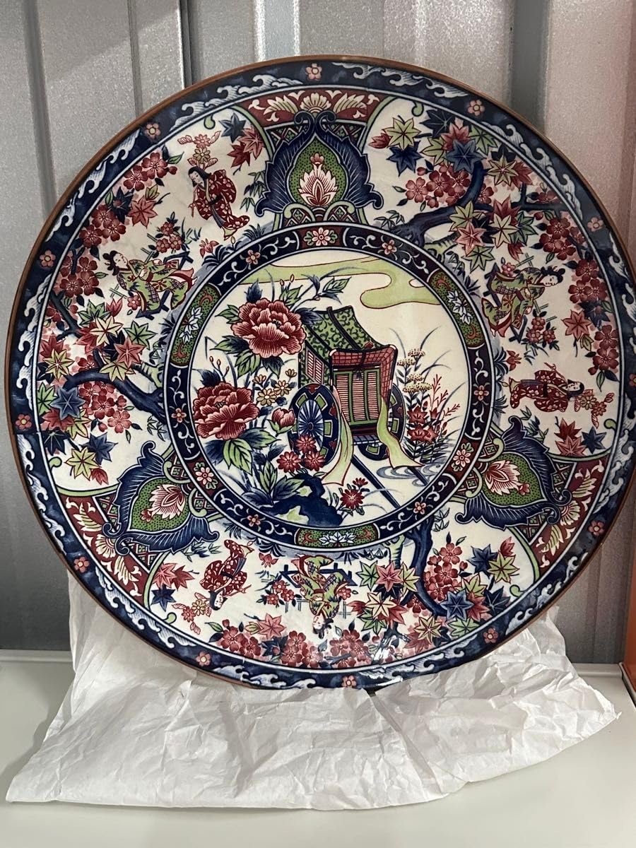 忠峰作 飾り大皿 Amazon.co.jp: レトロ 貞峰作 大皿 絵皿 アンティーク インテリア 美術